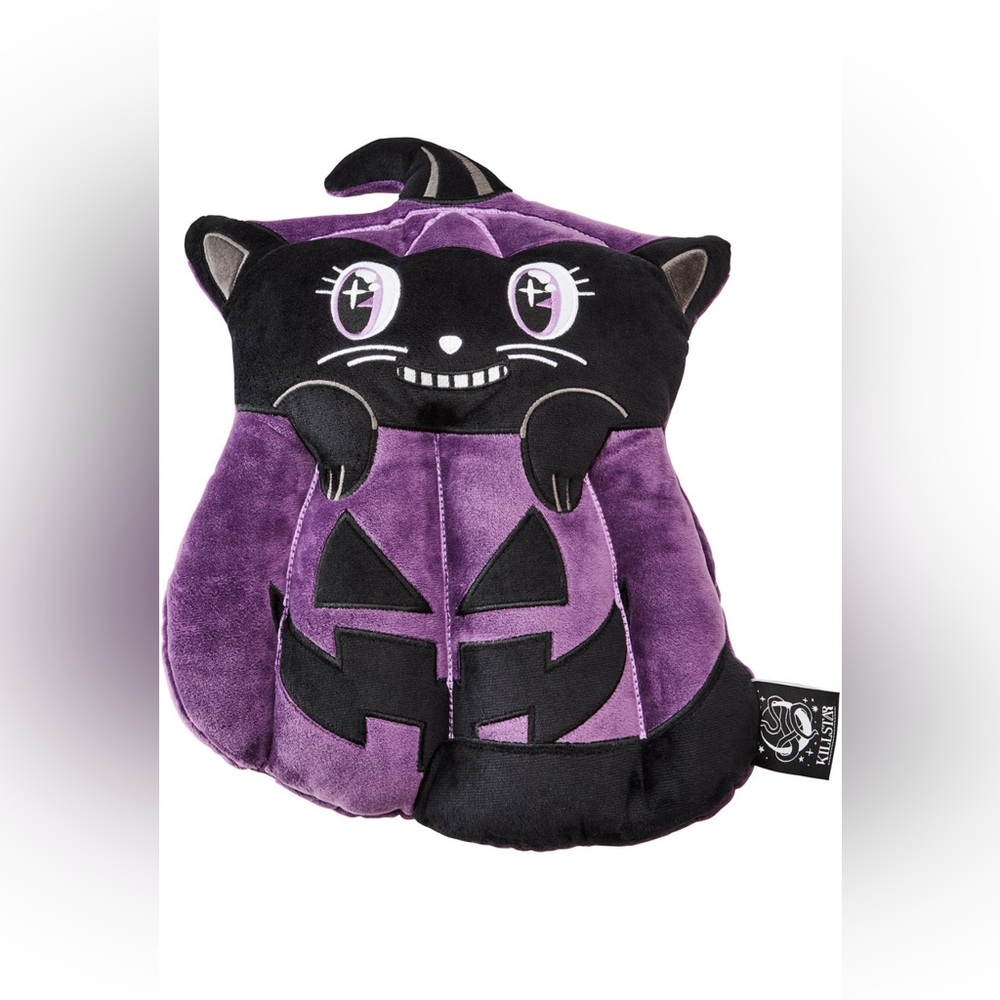 Killstar Meowloween Cushion Kitty Cat Pumpkin